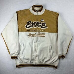 Enyce Vintage Winter Sports Retro Jacket Size‎ XXL Cream Brown Heavyweight Y2K